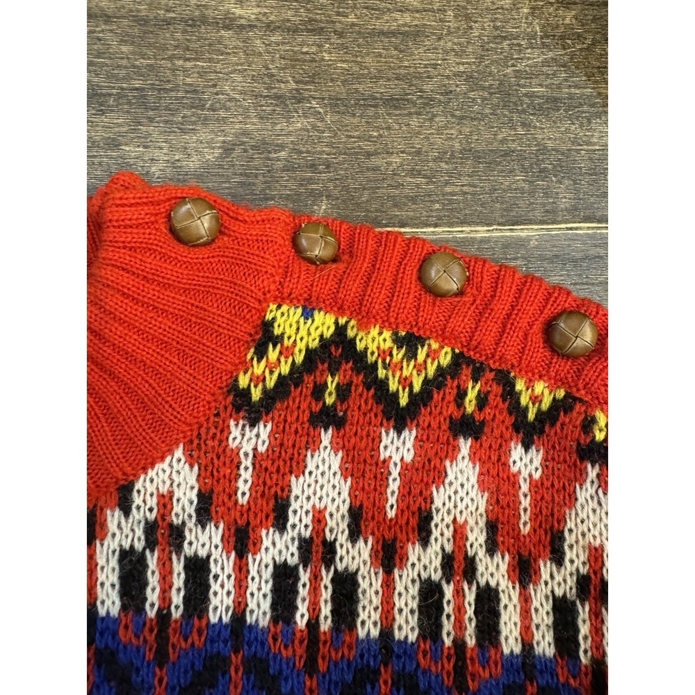 Vintage Tommy Hilfiger Knitted Jumper Sweater 100% Wool Fair Isle Ski Colorful - Picture 6 of 15